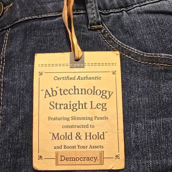 Democracy Abtechnology Booty Lift Straight Leg Classic Blue Women's Jeans 20 W - Picture 9 of 9